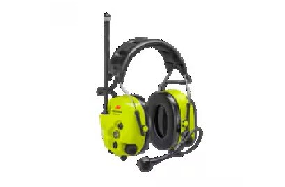 3M PELTOR WS LiteCom Plus Headset MT73H7P3E4610WS6NA, Hard Hat Attached
