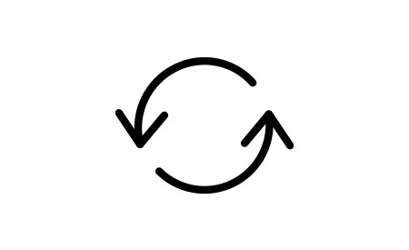 Icon of two arrows in circular motion
