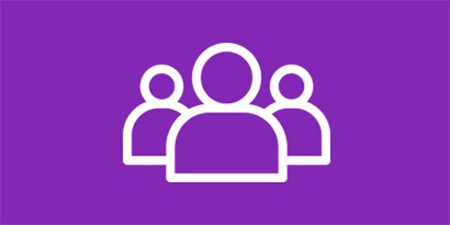 Image showing outline of people as an icon

