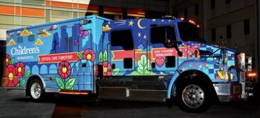 A retroreflective vehicle wrapped in 3M Scotchlite Print Wrap Film
