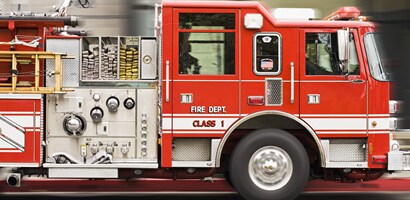 Graphics on emergency vehicle
