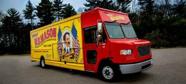 3M Print Wrap Film on a Yellow and Red Truck
