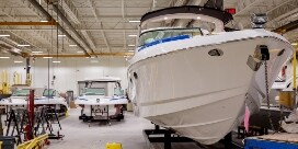 Boats in a workshop
