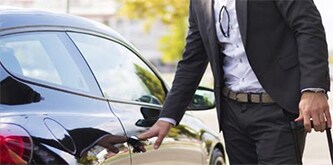 Man opening a car 
