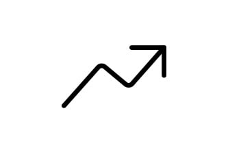 icon of trending up arrow
